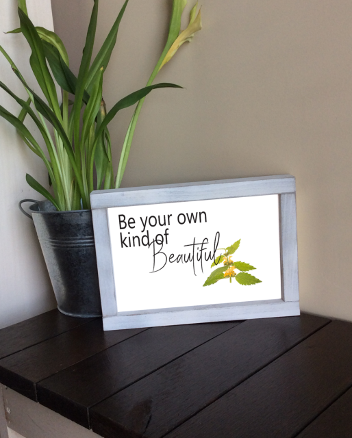 "Be Your Own Kind" Framed art - Small 6" x 9"